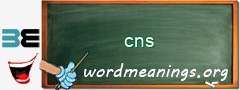 WordMeaning blackboard for cns